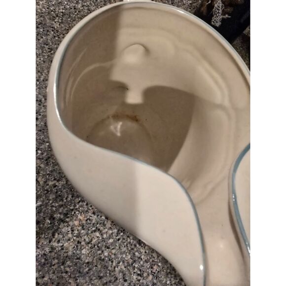 International China Marmalade 64 OZ Ceramic Pitcher 7 1/4 Stoneware Geese Blue - Picture 4 of 5